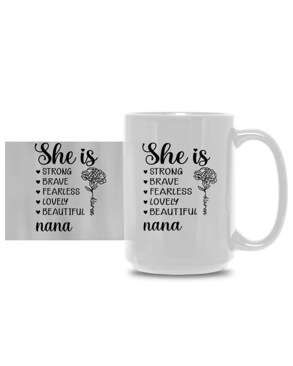 Mom She Is Strong - Personalized Mug, Gifts for Mom, Gift idea for Mom, Mother's day gift