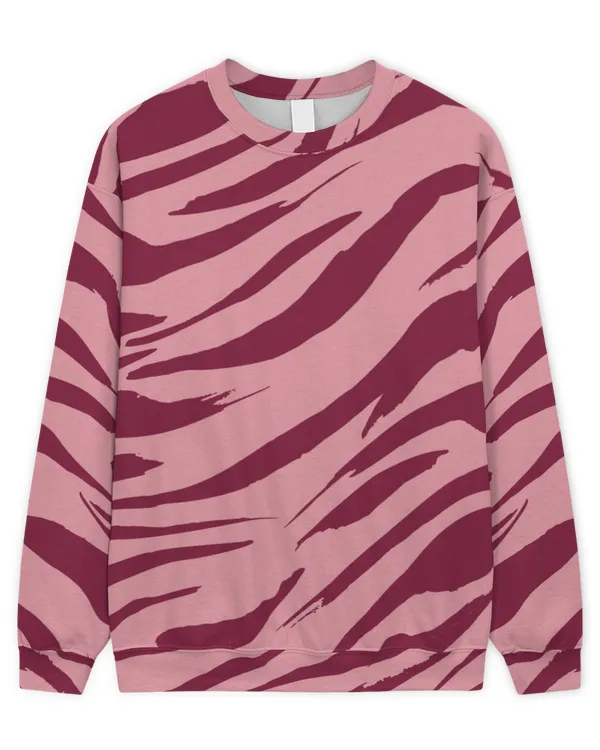 AOP Pink Tiger Unisex T-shirt, AOP Pink Tiger Crewneck Sweatshirt