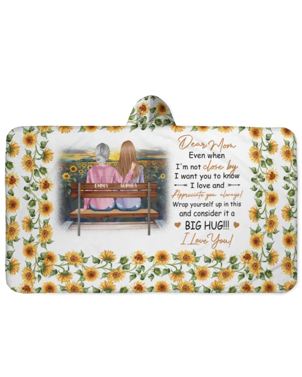 Dear Mom Consider It A Big Hug - Personalized Wearable Blanket Hoodie, Gifts For Mom, Gifts Idea For Mom
