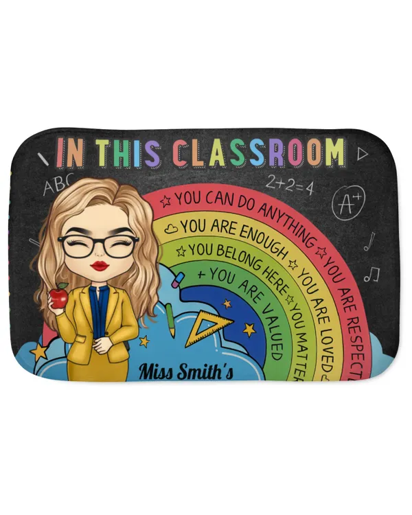 You Can Do Anything - Teacher Personalized Custom Home Decor Decorative Mat - Gifts for Back To School, Gift idea for Back To School