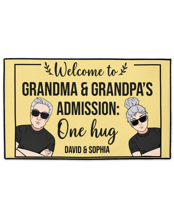 Welcome To Grandma & Grandpa's - Personalized Doormat, Gifts For Grandma, Gifts Idea For Grandma - Indoor Floor Mats Indoor Floor Mats