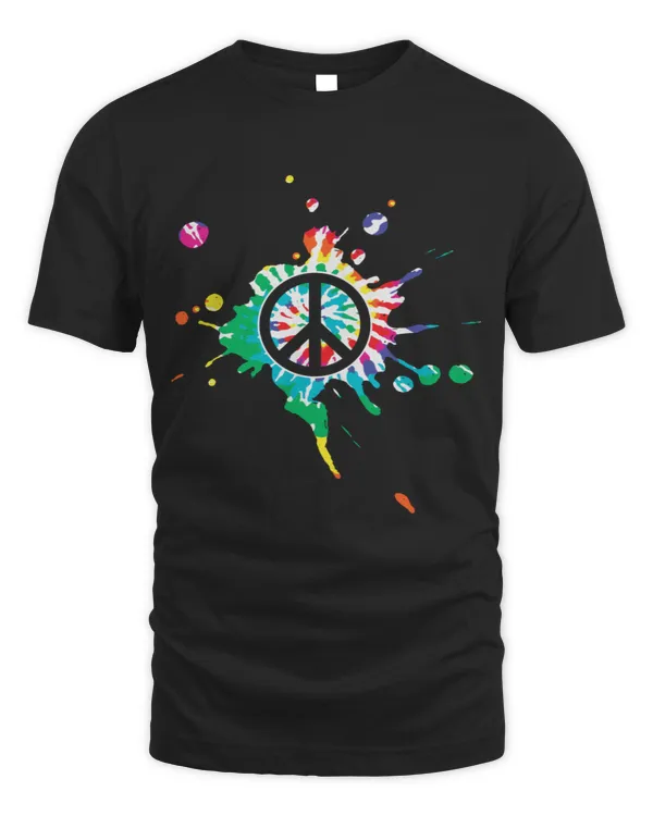 Peace sign patriotic Hippie tie