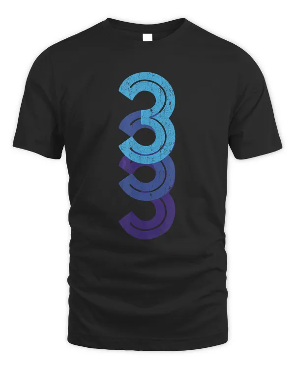 3rd Birthday Lucky Number 3 Sports Team Birth Age Year Gift T-Shirt