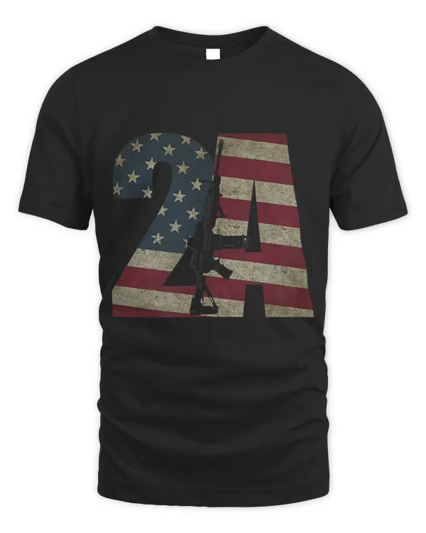 2nd Amendment Patriotic Gun Owner American Flag Rifle Shirt