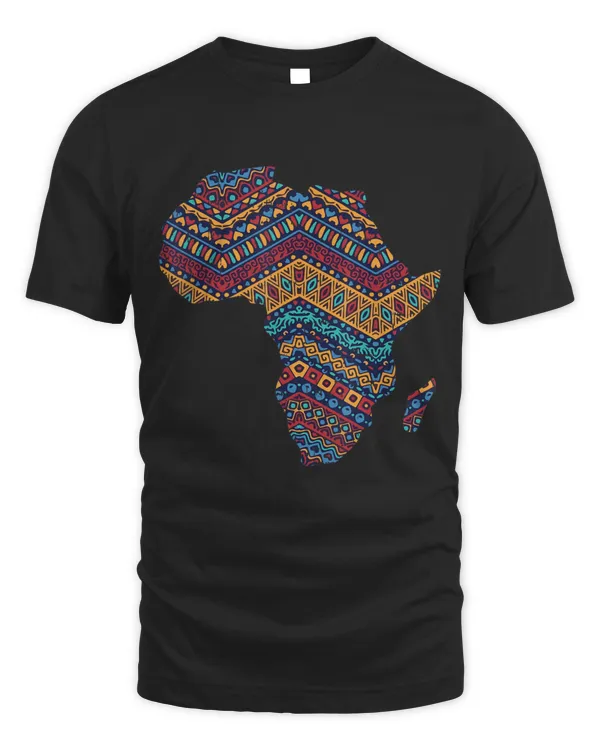Africa Flag Kente Cloth Black Pride African American Gift T-Shirt