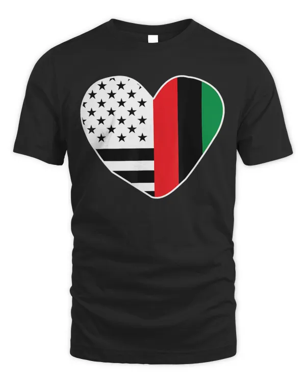 African American Shirt Black History Month Africa USA Flag T-Shirt