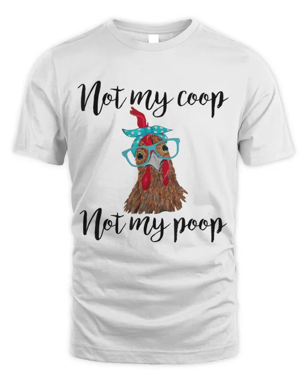 Not My Coop Not My Poop Chickens bandana headband  glasses