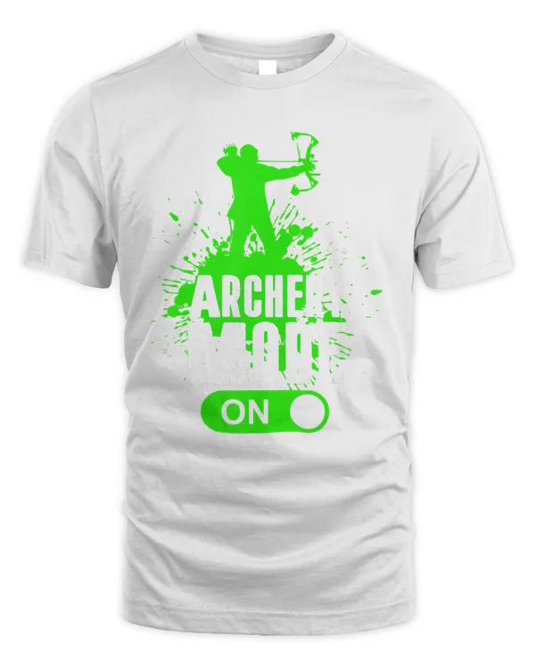 Archery Mode On Cool Hunting Bow Arrow Men Kids Archer Gift T-Shirt