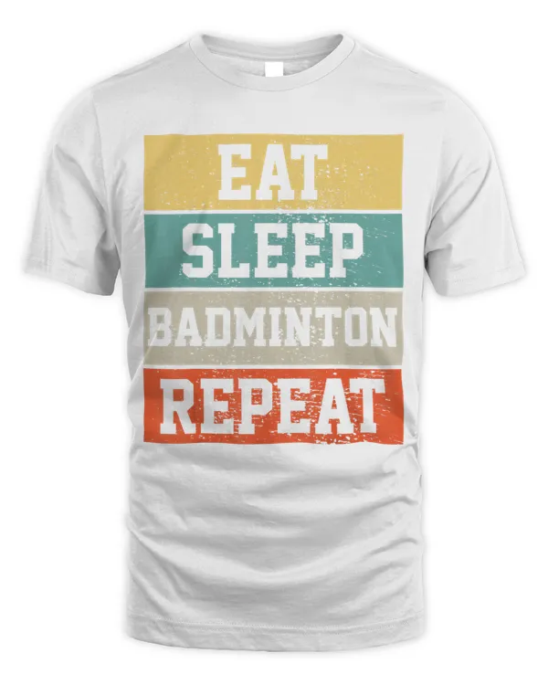 Badminton Sport Player Retro Vintage Funny Gift T-Shirt