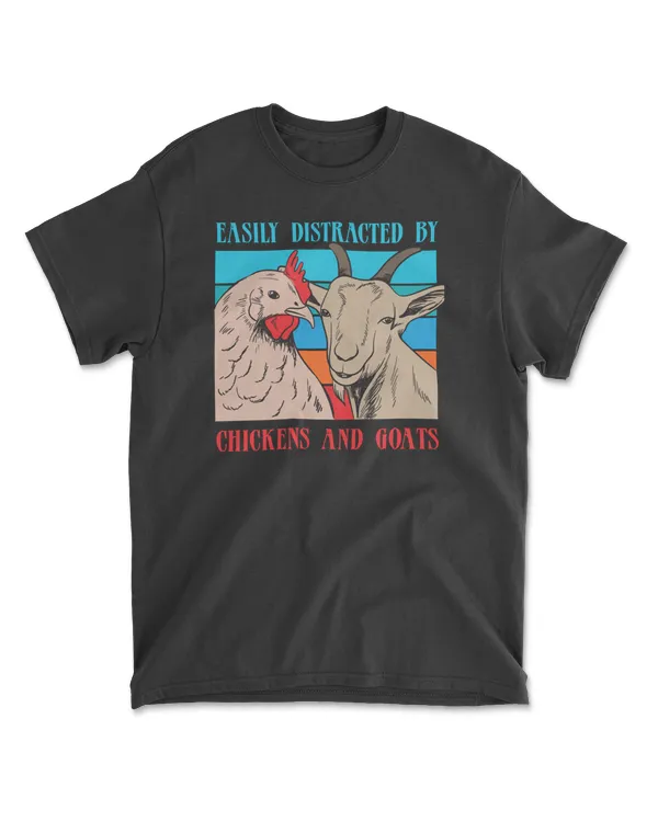 Goat Distracted By Goats Chickens Funny Farmer Rancher 352 Cattle