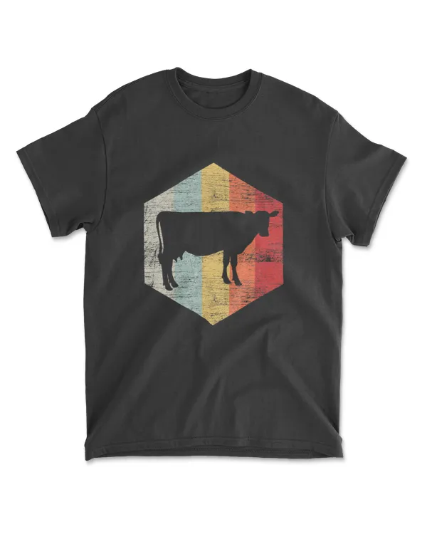 Cowboy Gifts Vintage Farmer Animal Retro Cow T-Shirt