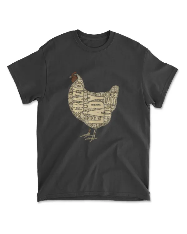 Crazy Chicken Lady,Funny Farmer Farming Long Sleeve T-Shirt