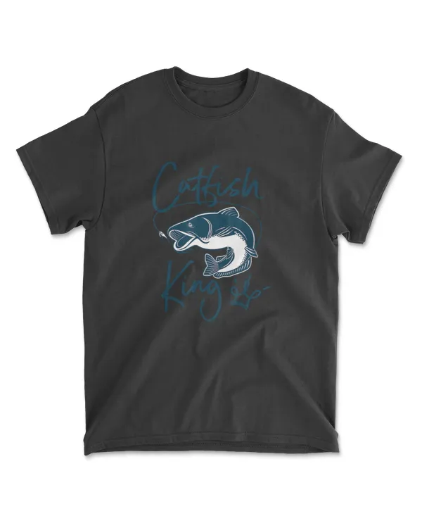 Cute catfish King design for men - catfish farmer gift idea T-Shirt
