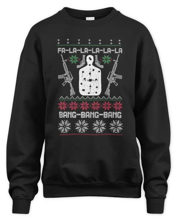 Bang Bang AR-15 Gun Point Cool Christmas Gift Gun Rights Fun Sweatshirt