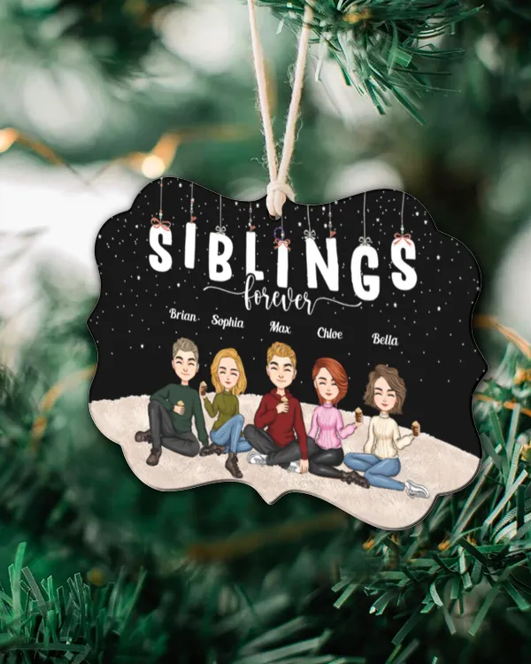 Siblings Forever - Personalized Acrylic Ornament, Gifts For Brother, Gifts Idea For Brother