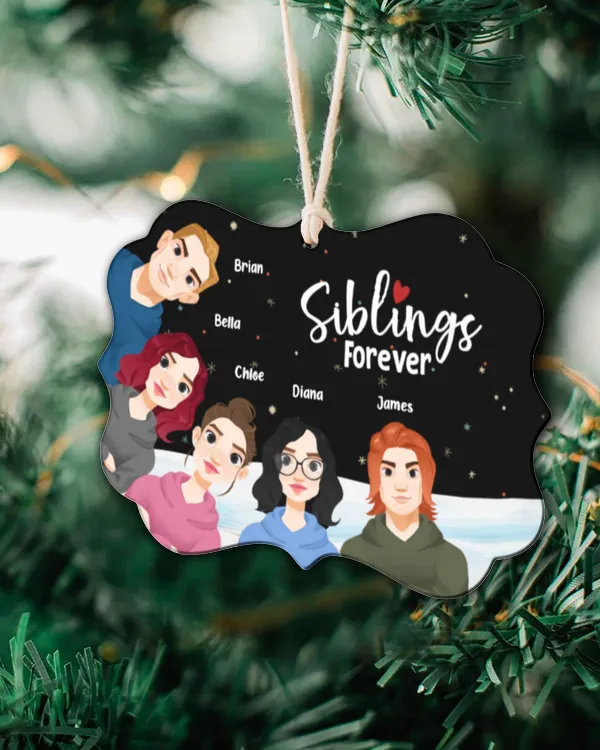 Family Forever - 2024 Version - Personalized Acrylic Ornament, Gifts For Brother, Gifts Idea For Brother