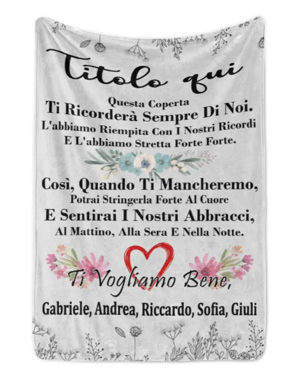Coperta personalizzata per Nonna Mamma Questa coperta ti ricorderà sempre di noi
