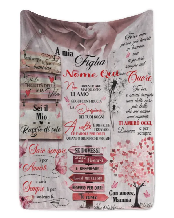Coperta personalizzata da mamma a figlia Sarai sempre la mia bambina