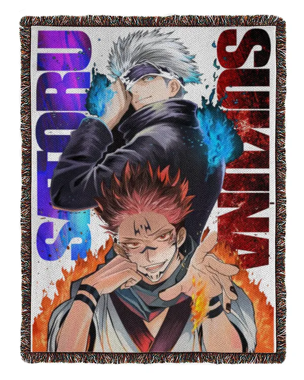 Jujutsu Kaisen Gojo Satoru & Sukuna Anime Cursed Energy Sorcerer Blanket