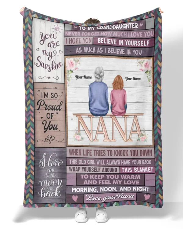 To My Granddaughter Blanket - Personalized Blanket, Gifts For Granddaughter, Gifts Idea For Granddaughter