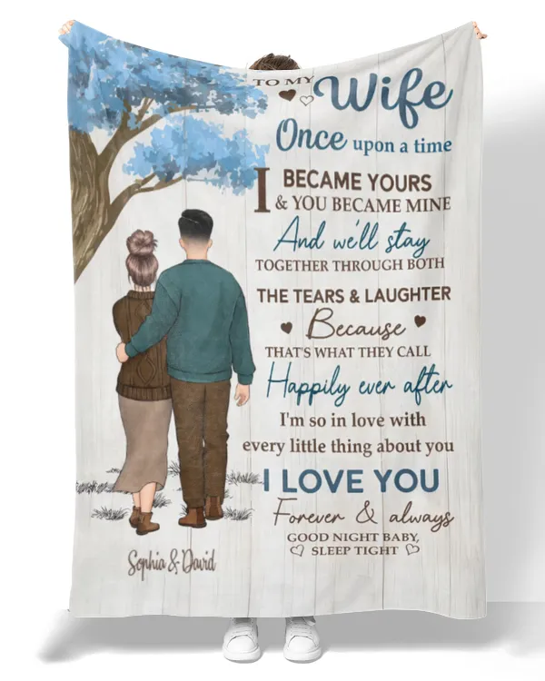 I Became Yours & You Became Mine - Personalized Blanket, Gift For Wife, Gift Idea For Wife
