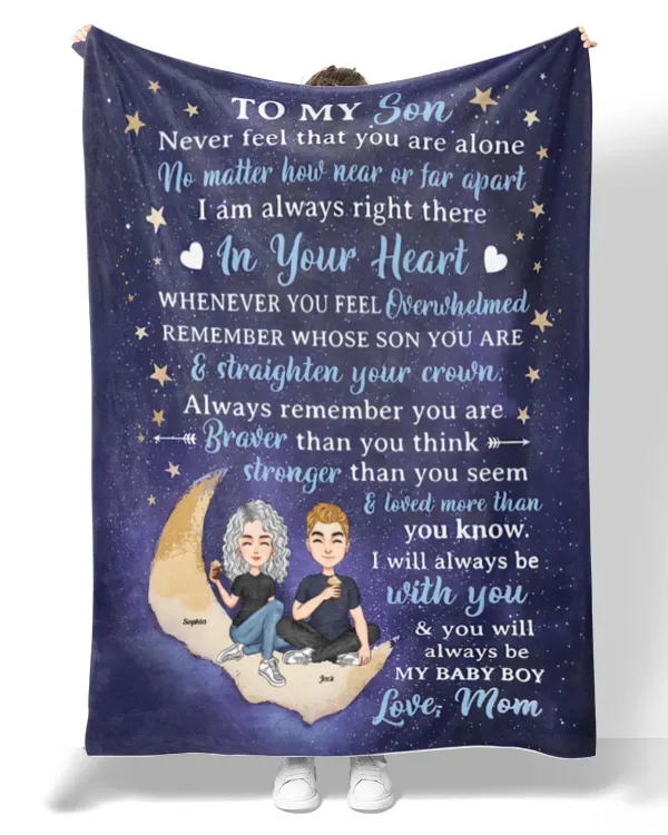 To My Son I Love You Forever - Personalized Son Blanket, Gift For Son, Gift Idea For Son