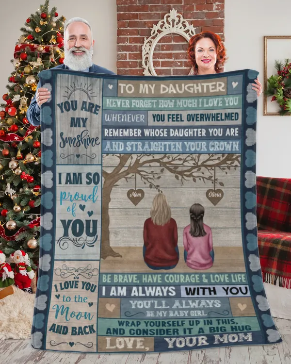 To My Daughter Son Never Forget How Much I Love You - Personalized Blanket, Gift For Daughter, Gift Idea For Daughter