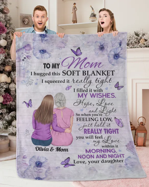 Hold This Really Tight - Personalized Blanket - Gifts For Mom, Gifts Idea For Mom, Mother's Day Gift