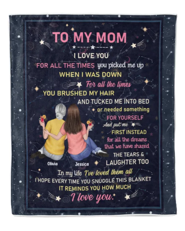 To My Mom Every Time You Hug The Blanket I Love You - Personalized Blanket, Gift For Mom, Gift Idea For Mom, Mother's Day Gift