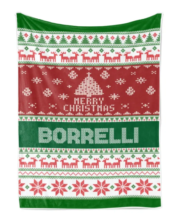 Merry Christmas Fleece Blanket, Personalized Christmas Blanket Gifts for Fbus08885 Borrelli XMASBL01