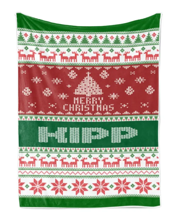 Merry Christmas Fleece Blanket, Personalized Christmas Blanket Gifts for Fbus08198 Kipp XMASBL01