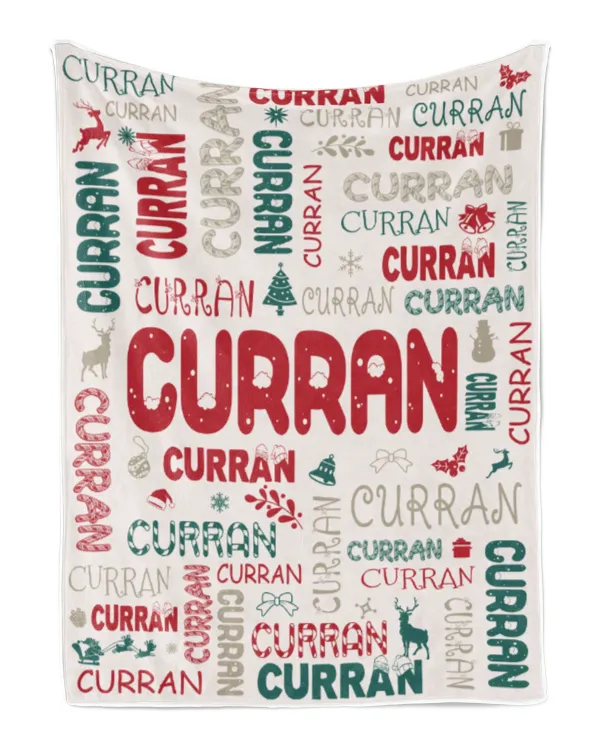 Personalized Christmas Blanket with Name, Custom Name Blanket for Baby, Custom Blanket with Christmas Tree, Christmas Gift for Fbus02509 Curran XMASBL02