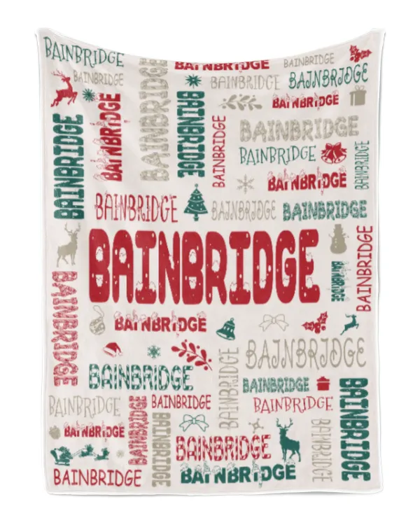 Personalized Christmas Blanket with Name, Custom Name Blanket for Baby, Custom Blanket with Christmas Tree, Christmas Gift for Fbus06926 Bainbridge XMASBL02