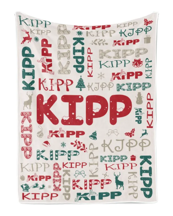Personalized Christmas Blanket with Name, Custom Name Blanket for Baby, Custom Blanket with Christmas Tree, Christmas Gift for Fbus08198 Kipp XMASBL02