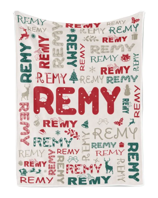 Personalized Christmas Blanket with Name, Custom Name Blanket for Baby, Custom Blanket with Christmas Tree, Christmas Gift for Fbus07228 Remy XMASBL02