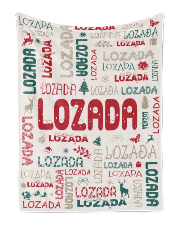 Personalized Christmas Blanket with Name, Custom Name Blanket for Baby, Custom Blanket with Christmas Tree, Christmas Gift for Fbus01950 Lozada XMASBL02