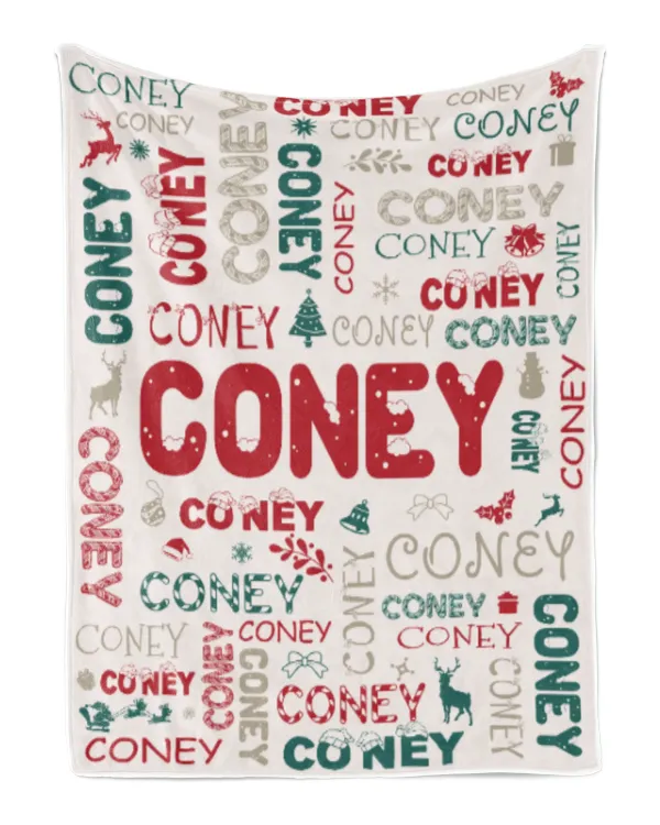 Personalized Christmas Blanket with Name, Custom Name Blanket for Baby, Custom Blanket with Christmas Tree, Christmas Gift for Fbus06482 Coney XMASBL02