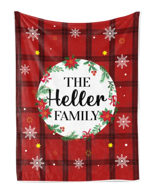 Merry Christmas Fleece Blanket, Personalized Christmas Blanket Gifts for Fbus02383 Heller XMASBL04