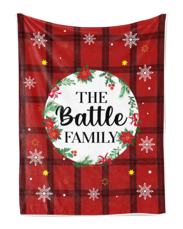 Merry Christmas Fleece Blanket, Personalized Christmas Blanket Gifts for Fbus02582 Battle XMASBL04