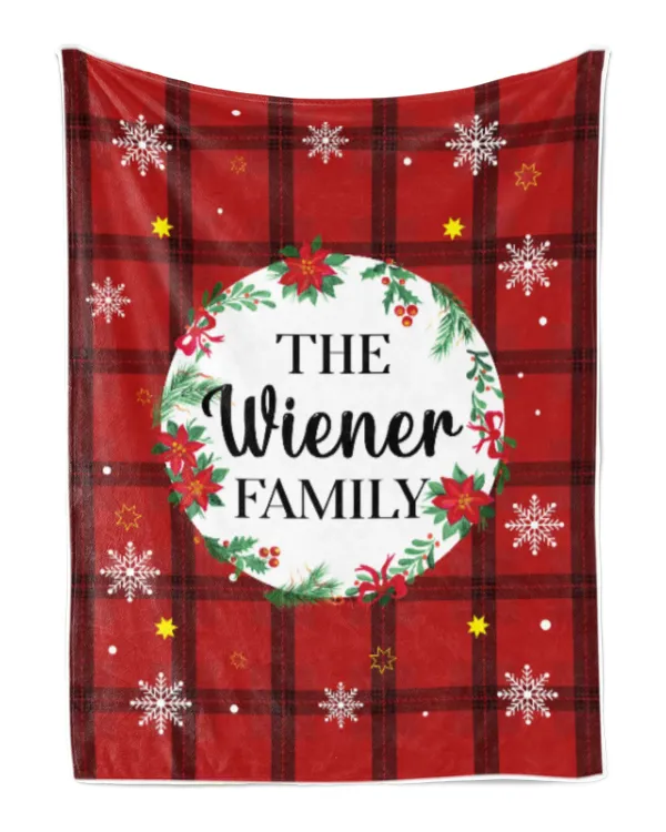 Merry Christmas Fleece Blanket, Personalized Christmas Blanket Gifts for Fbus06742 Wiener XMASBL04