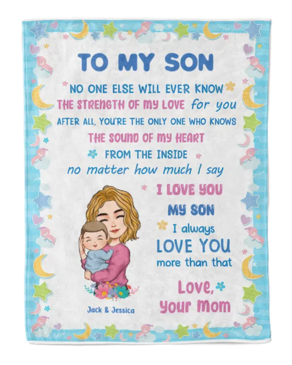 The Strength Of My Love For You - Personalized Blanket, Gift For Son, Gift Idea For Son