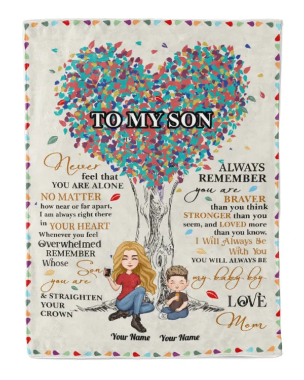 Remember Whose Son You Are - Personalized Blanket, Gifts For Son, Gifts Idea For Son