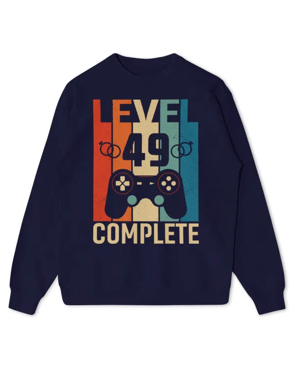 Level 49 Complete Video Gamer 49 Years Wedding Anniversary Long Sleeve T-Shirt - Kids Standard Sweatshirt Kids Standard Sweatshirt