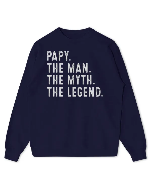 Papy The Man The Myth The Legend Shirt Funny Gifts Papy Long Sleeve T-Shirt - Kids Standard Sweatshirt Kids Standard Sweatshirt