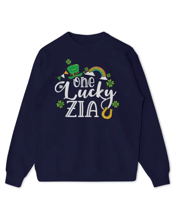 One Lucky Zia St Patrick's Day Irish Zia Leprechaun Tee - Kids Standard Sweatshirt Kids Standard Sweatshirt
