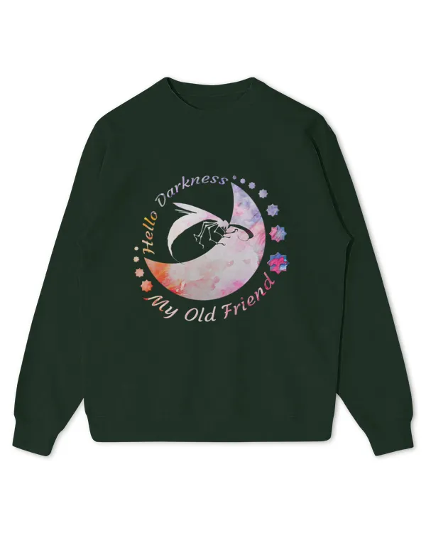 Dragonfly Moon Shirt Hello Darkness My Old Friend - Kids Standard Sweatshirt Kids Standard Sweatshirt