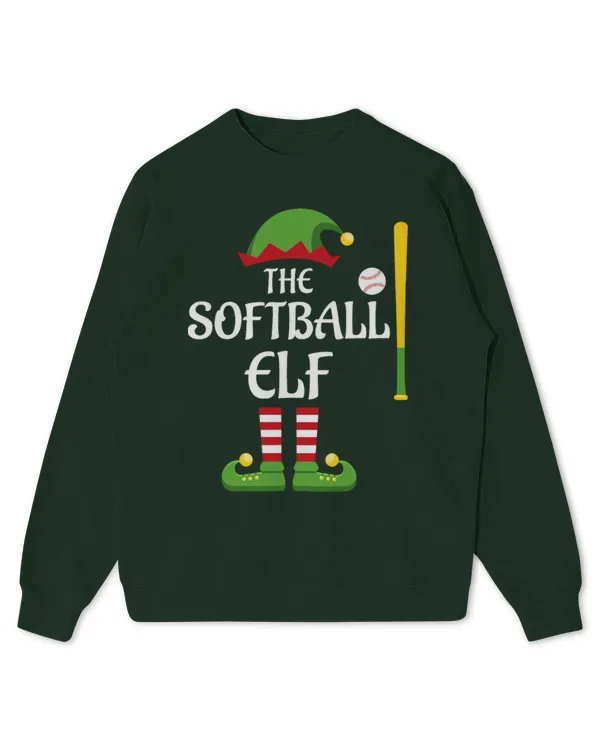 Cute Softball Elf Family Matching Group Christmas - Kids Standard Sweatshirt Kids Standard Sweatshirt