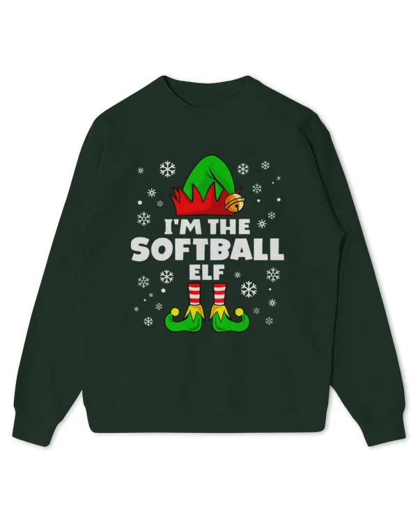 Cute Softball Elf Family Matching Group Happy Christmas - Kids Standard Sweatshirt Kids Standard Sweatshirt