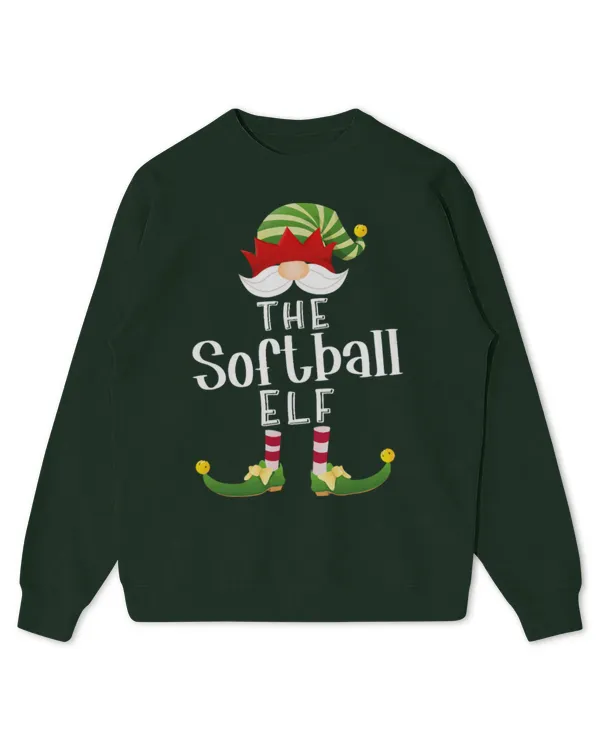 Cute Softball Elf Group Christmas Funny Pajama Party - Kids Standard Sweatshirt Kids Standard Sweatshirt