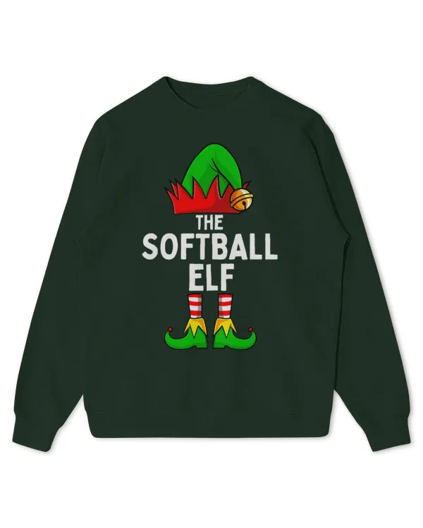 Cute Softball Elf Matching Family Christmas - Kids Standard Sweatshirt Kids Standard Sweatshirt